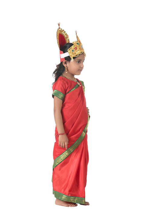 BookMyCostume Rani Sita for Girl Kids & Adult Fancy Dress Costume | Ramlila Dussehra Ramayana Mythology